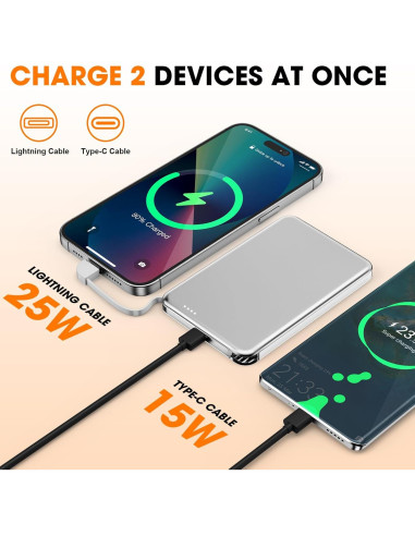 Cargador Portátil Magnético 5000mAh NZKEEYZI Blanco