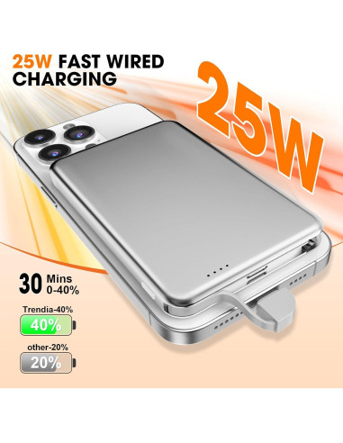 Cargador Portátil Magnético 5000mAh NZKEEYZI Blanco