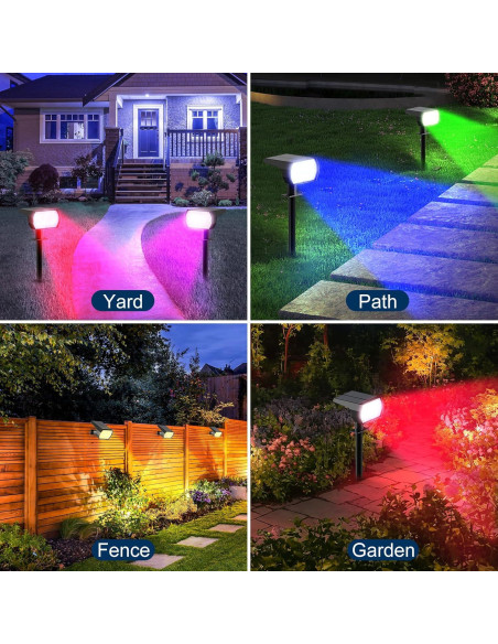 Luces Solares de Spot Exterior Ugecl 8 Pack 37 LED IP65 Luces Solares de Spot Exterior Ugecl 8 Pack 37 LED IP65