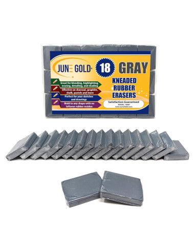 Borradores Amasados Grises June Gold 18 Unidades 4x3x0.7 cm