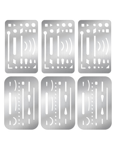 Juego de Escudos de Borrado DOPENSPI 6 Piezas Acero Inoxidable