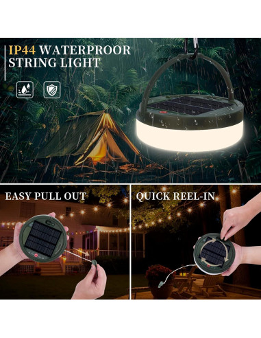 Luces de Cadena Solares MGYIF 10M 180 LEDs Impermeables