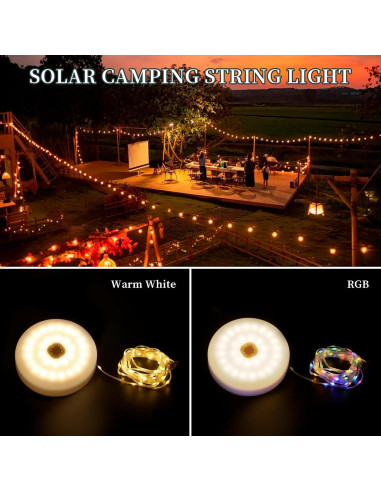 Luces de Cadena Solares MGYIF 10M 180 LEDs Impermeables