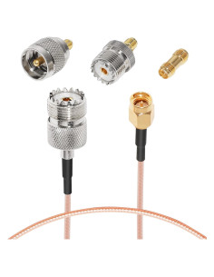 Cable Coaxial RF Anina RG316 15 cm con Adaptadores SMA UHF