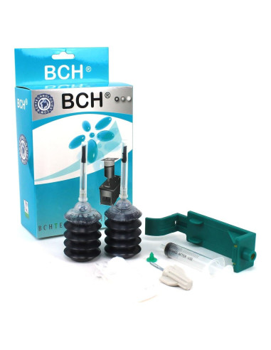 Kit de Recarga de Tinta Pigmentada BCH para Cartuchos HP 15, 40, 45 - 2x30ml