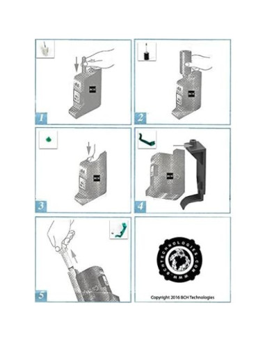 Kit de Recarga de Tinta Pigmentada BCH para Cartuchos HP 15, 40, 45 - 2x30ml