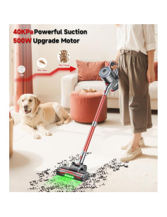 Aspiradora Inalámbrica CHOSBE S10 500W 1.5L 40Kpa Rojo 2