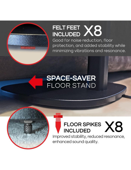 Soporte de Piso Sound Bass para Sonos One y ERA100 - Negro Soporte de Piso Sound Bass para Sonos One y ERA100 - Negro