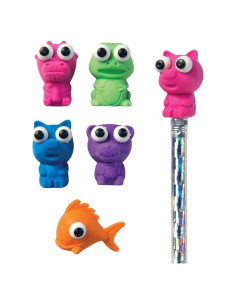 Borradores de lápiz de animales Geddes - Paquete de 50 unidades