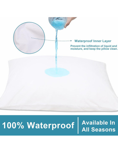 Fundas de Almohada Impermeables NTBAY 33x46 cm 4 Pack