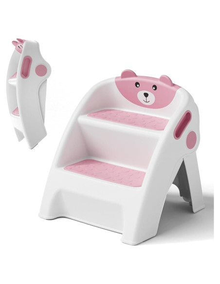 Taburete Plegable Antideslizante Joyingbaby Rosa 2 Pasos Taburete Plegable Antideslizante Joyingbaby Rosa 2 Pasos