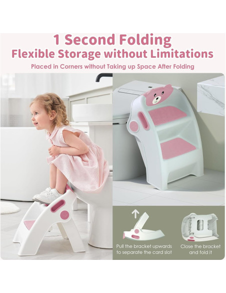 Taburete Plegable Antideslizante Joyingbaby Rosa 2 Pasos Taburete Plegable Antideslizante Joyingbaby Rosa 2 Pasos
