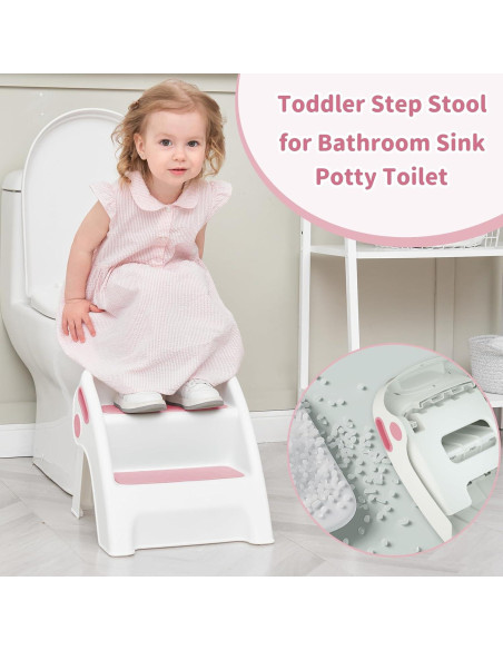 Taburete Plegable Antideslizante Joyingbaby Rosa 2 Pasos Taburete Plegable Antideslizante Joyingbaby Rosa 2 Pasos