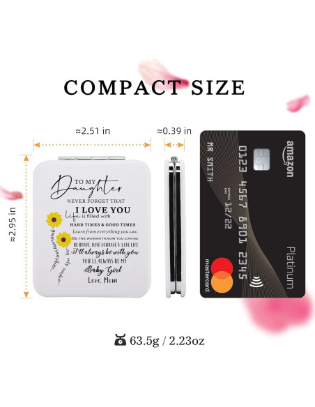 Espejo de Maquillaje Compacto Gtizry con Cita para Hija Espejo de Maquillaje Compacto Gtizry con Cita para Hija
