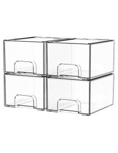 Cajones de Almacenamiento Apilables Yieach 11.2 cm Acrílico 4 Pcs