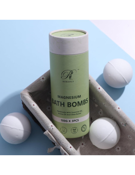 Bombas de Baño de Magnesio Romancy - 3 Unidades, Aromaterapia Bombas de Baño de Magnesio Romancy - 3 Unidades, Aromaterapia