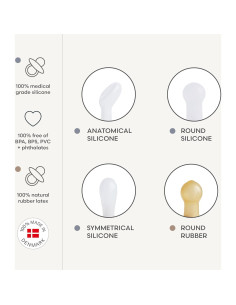 Chupete de Silicona FRIGG 6-Pack Encanto Canela 6-18 Meses 2