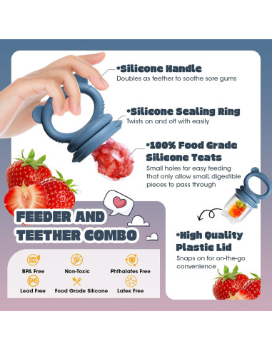 Juego de Alimentador para Bebés Catvegue - Silicona, 2 Pzs