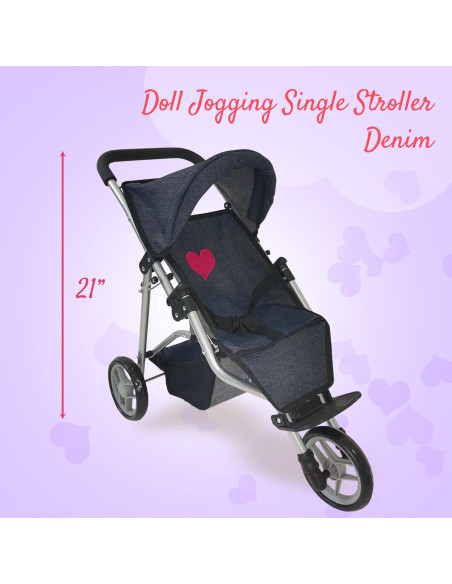 Carrito de Muñecas Denim The New York Doll 25x56x53cm Carrito de Muñecas Denim The New York Doll 25x56x53cm
