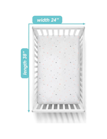Sábana Ajustable TL Care 100% Algodón Mini 97x61 cm Estrellas Sábana Ajustable TL Care 100% Algodón Mini 97x61 cm Estrellas