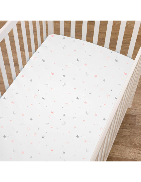 Sábana Ajustable TL Care 100% Algodón Mini 97x61 cm Estrellas Sábana Ajustable TL Care 100% Algodón Mini 97x61 cm Estrellas