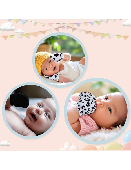 Manoplas para Bebé 0-6 Meses Flagsky 100% Algodón - 6 Pares Manoplas para Bebé 0-6 Meses Flagsky 100% Algodón - 6 Pares