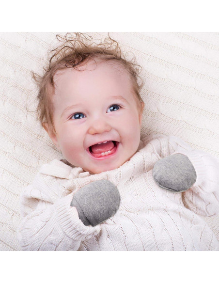 9 Pares Mitones de Algodón para Bebés 0-6 Meses Sin Rasguños 9 Pares Mitones de Algodón para Bebés 0-6 Meses Sin Rasguños
