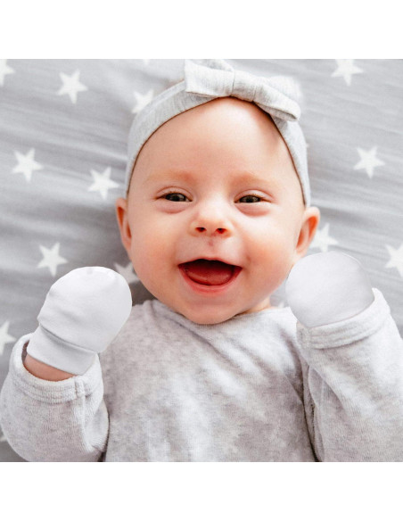 9 Pares Mitones de Algodón para Bebés 0-6 Meses Sin Rasguños 9 Pares Mitones de Algodón para Bebés 0-6 Meses Sin Rasguños