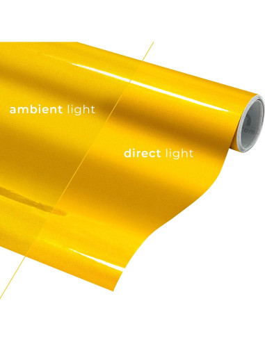 Vinilo Adhesivo VViViD DECO65 Amarillo Dorado 30.48x122 cm