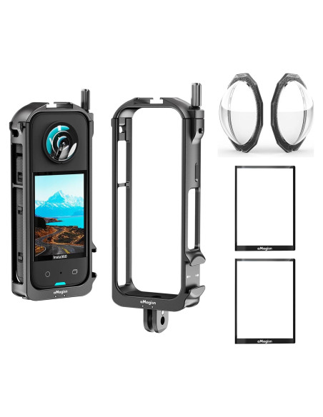 Jaula Protectora de Aluminio Rszfnjxry para Insta360 X3 Jaula Protectora de Aluminio Rszfnjxry para Insta360 X3