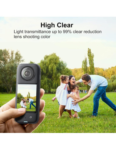 Protector de Lente PULUZ para Insta360 X3 - Doble Lente Adhesivo