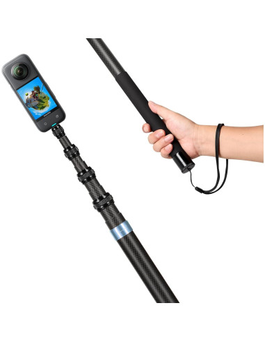 Palo de Selfie Fibra de Carbono Liuliron 299.72 cm Azul
