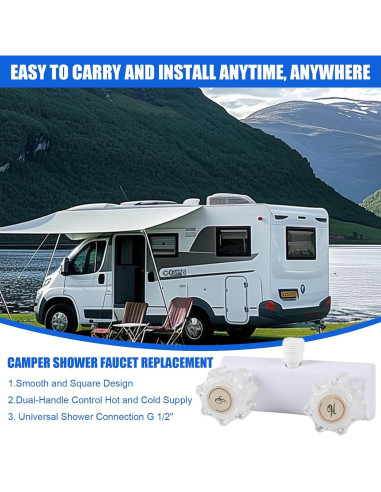 Perillas de Ducha de Acrílico Transparente Ryutain 2 Piezas