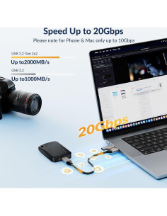 iDsonix SSD Externo 1TB Portátil USB 3.2 Gen 2x2 Rápido 2