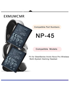 Batería NP-45 para Steelseries Arctis Nova Pro Wireless - 2 Unidades 2