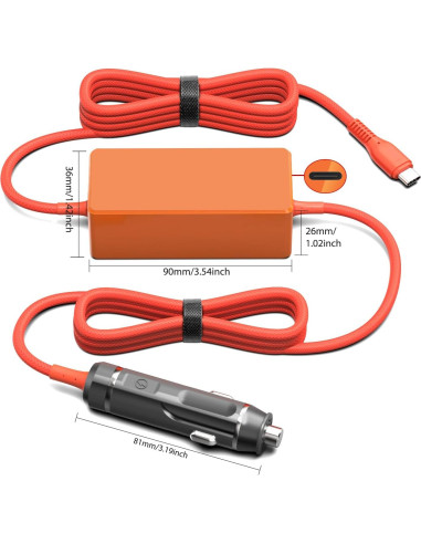 Cargador de Coche Taifu 100W USB-C para Portátil Anker Dell MSI