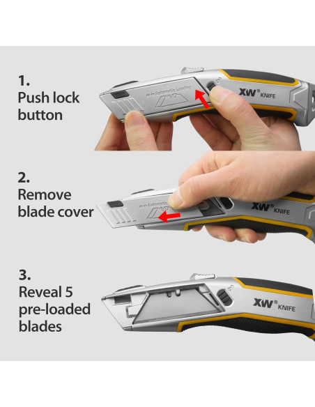 Cuchillo de Utilidad Automático XW 12.7cm 5 Cuchillas SK5 Cuchillo de Utilidad Automático XW 12.7cm 5 Cuchillas SK5