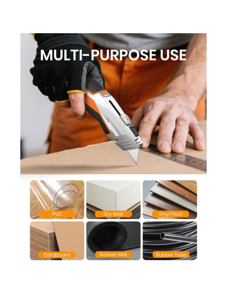 Cuchillo Utilitario Retráctil Bilivein - Paquete de 2 - Aluminio Cuchillo Utilitario Retráctil Bilivein - Paquete de 2 - Aluminio