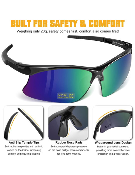Gafas de Seguridad Tinteadas OXG Unisex 6 Pares ANSI Z87.1 Gafas de Seguridad Tinteadas OXG Unisex 6 Pares ANSI Z87.1