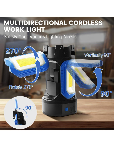 Luz de Trabajo LED Recargable Tresda ST42-BU 4000LM 360 Luz de Trabajo LED Recargable Tresda ST42-BU 4000LM 360