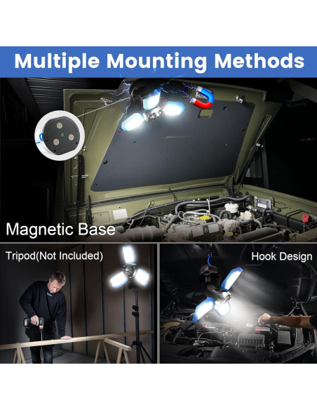 Luz de Trabajo LED Recargable Tresda ST42-BU 4000LM 360 Luz de Trabajo LED Recargable Tresda ST42-BU 4000LM 360
