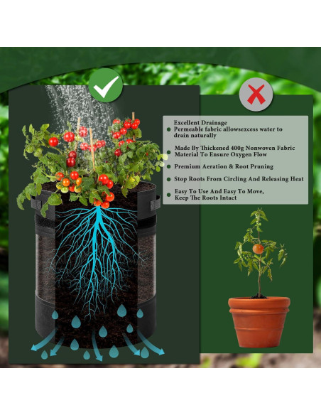 Paquete de 3 Bolsas de Cultivo UJG 10 Galones con Ventana Paquete de 3 Bolsas de Cultivo UJG 10 Galones con Ventana