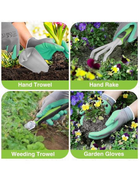 Juego de Herramientas de Jardín WORKPRO 5 Piezas Aluminio Verde Juego de Herramientas de Jardín WORKPRO 5 Piezas Aluminio Verde