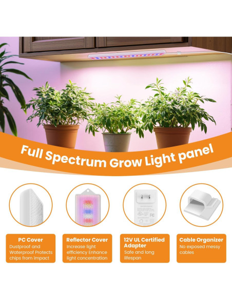 Luces de Crecimiento LED Eurbolan 40W 420 LEDs Espectro Completo Luces de Crecimiento LED Eurbolan 40W 420 LEDs Espectro Completo