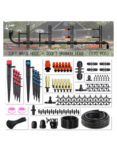 Kit de Riego por Goteo MUCIAKIE 233FT 48 Boquillas 28m