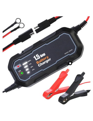 Cargador Automático Inteligente 12V 1500mA Zeglavi para Baterías