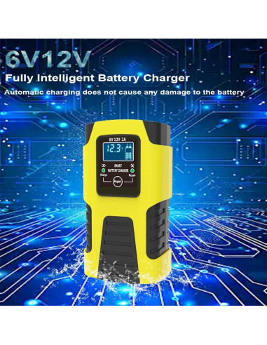 Cargador Mantenedor de Batería 6V/12V Huiaipaic 2A