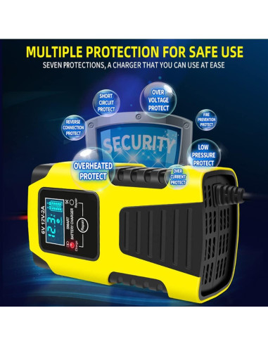 Cargador Mantenedor de Batería 6V/12V Huiaipaic 2A
