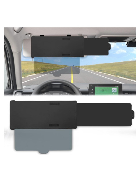 Extensor de Visera Solar Stymart Negro Antirreflejo para Coche Extensor de Visera Solar Stymart Negro Antirreflejo para Coche