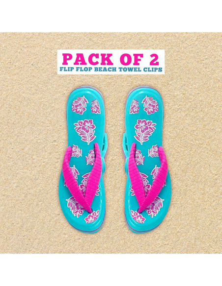 Clips para Toallas de Playa Performore - Correa Rosa, Paquete de 2 Clips para Toallas de Playa Performore - Correa Rosa, Paquete de 2